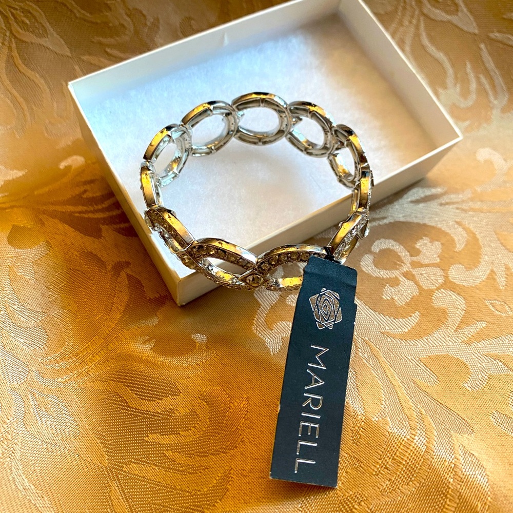 Silver tone and Crystal bracelet